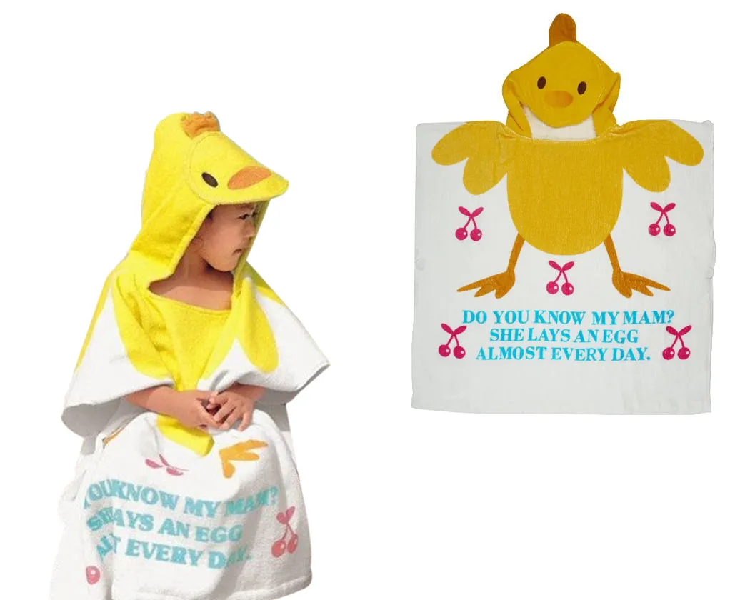 1.2 meters Cartoon Bathrobe Cloak for Kids