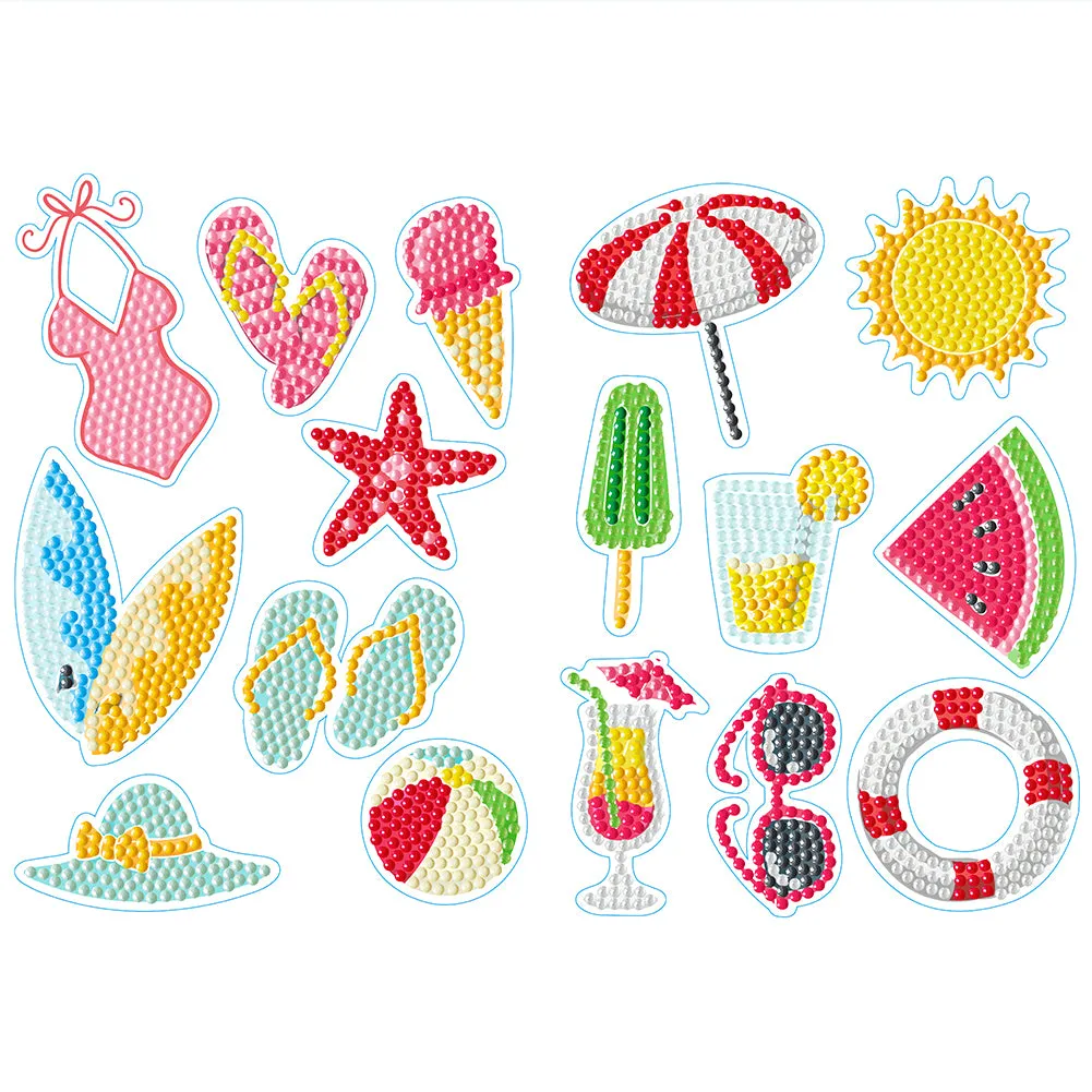 2pcs Dot Drill Sticker Cartoon Pattern DIY Art Craft for Kids Adult Gift Rewards