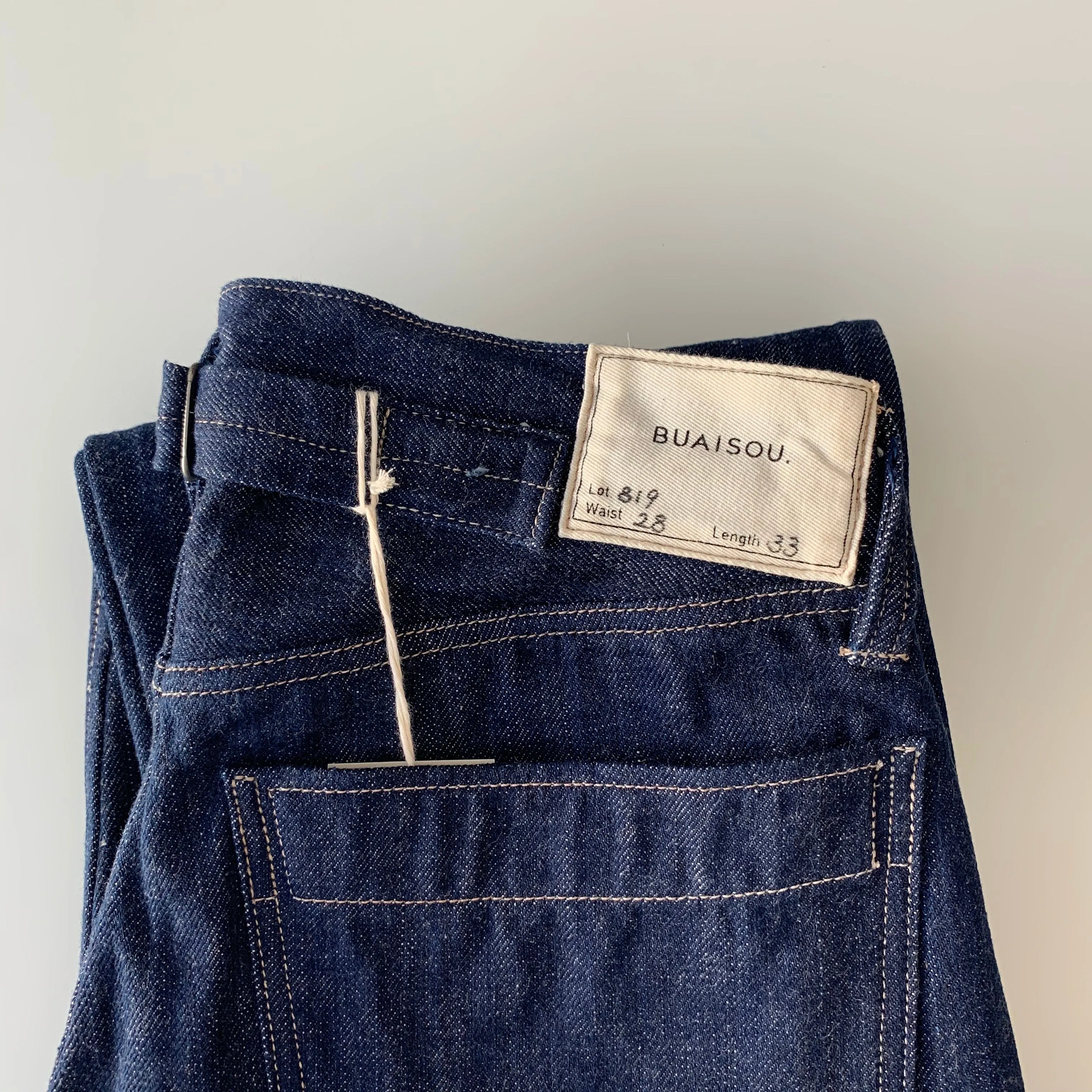 819 Denim 13.5oz Selvedge - Hi-Rise Wide Tapered - Sukumo Natural Indigo Hand-Dyed