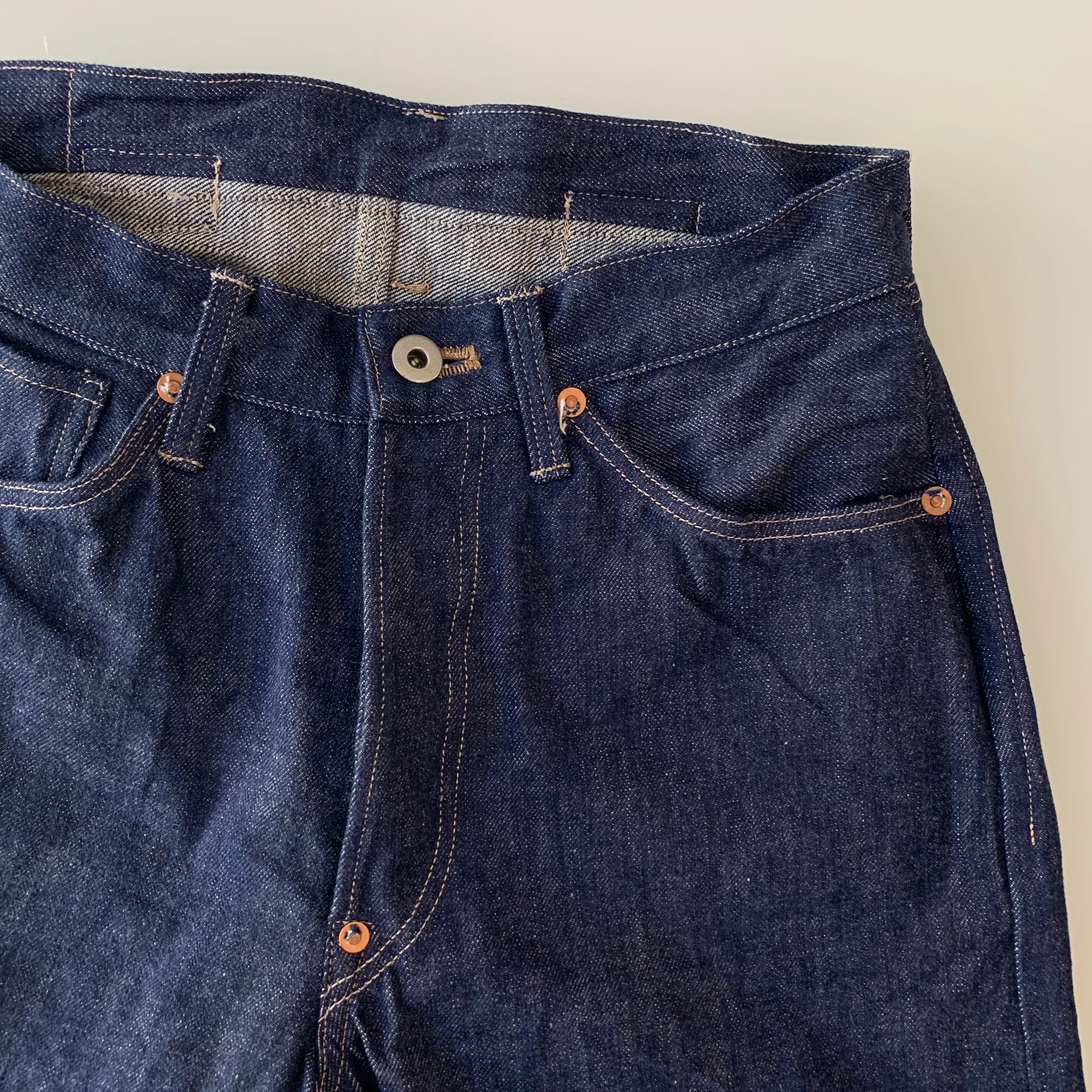 819 Denim 13.5oz Selvedge - Hi-Rise Wide Tapered - Sukumo Natural Indigo Hand-Dyed