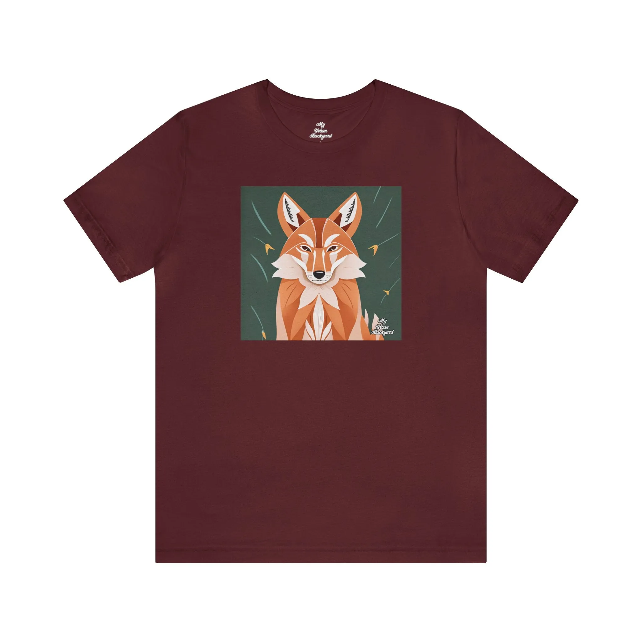 Art Deco Coyote, Soft 100% Jersey Cotton T-Shirt, Unisex, Short Sleeve, Retail Fit