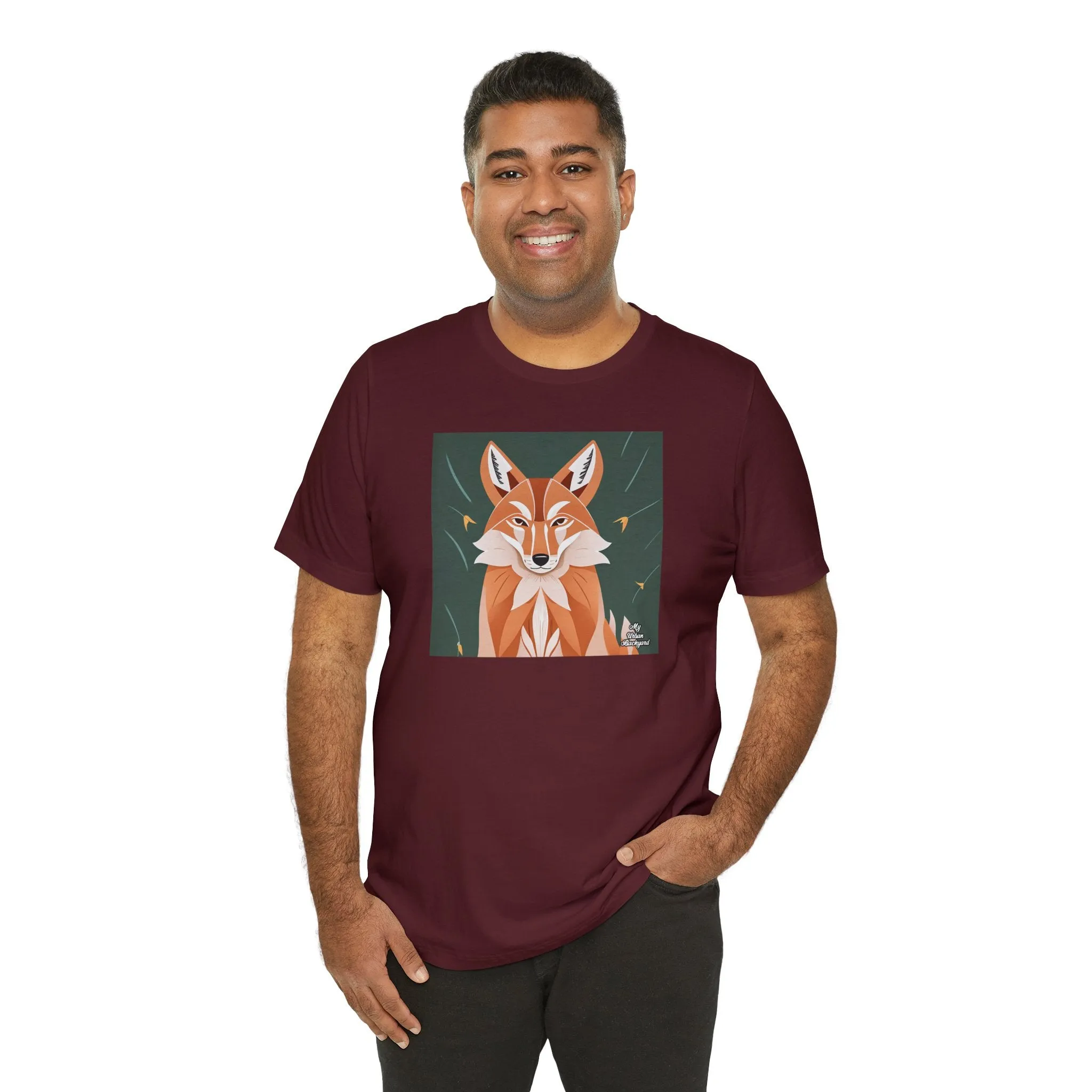 Art Deco Coyote, Soft 100% Jersey Cotton T-Shirt, Unisex, Short Sleeve, Retail Fit