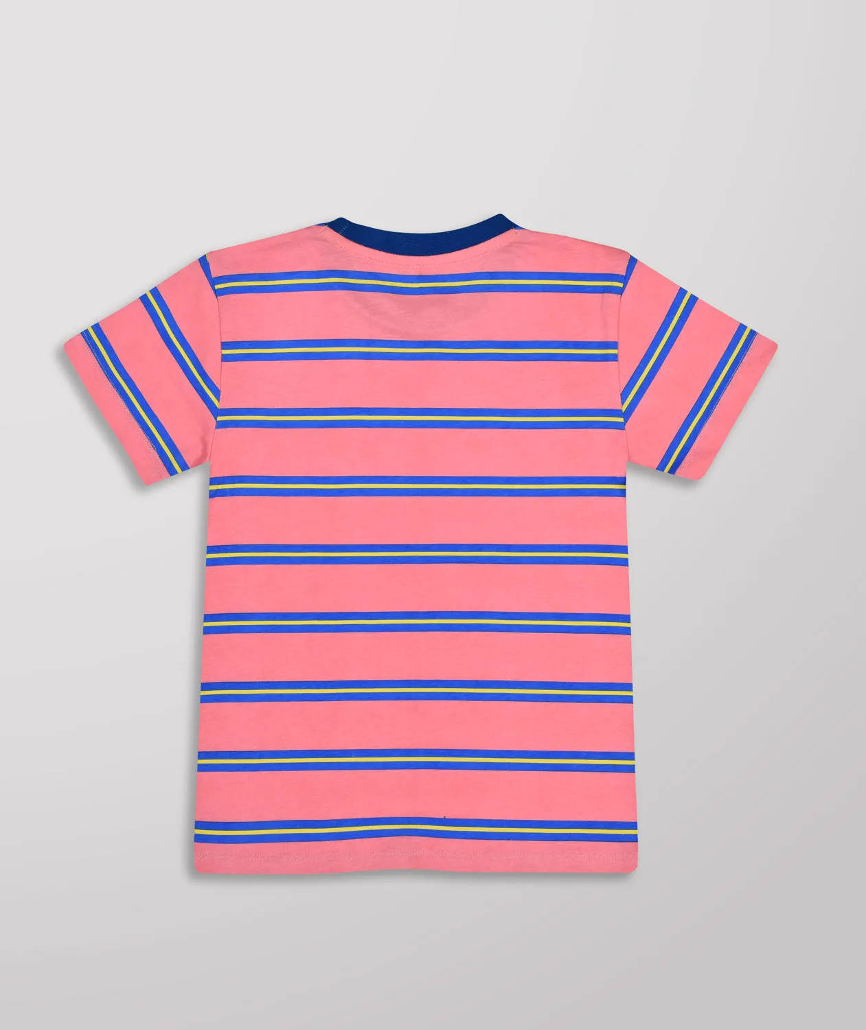 Boys Cat Print Round Neck T-Shirt