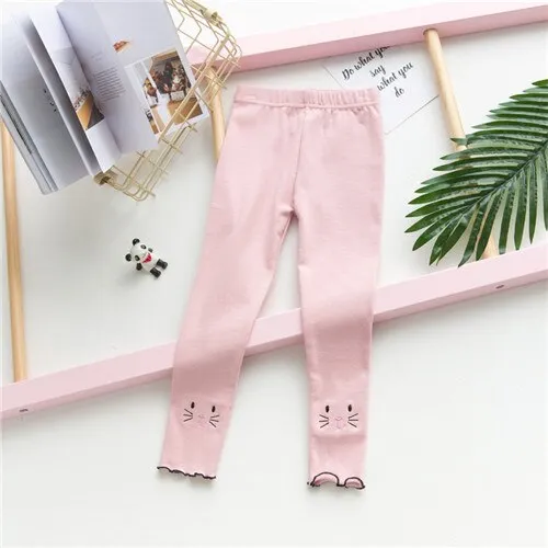 Cartoon Cat Kids Girls Leggings Cotton Leggings for Girls Casual Children's Girl Pantyhose Autumn Winter Style Age for 2-7 years