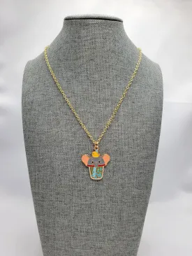 Cartoon Elephant Boba Necklace