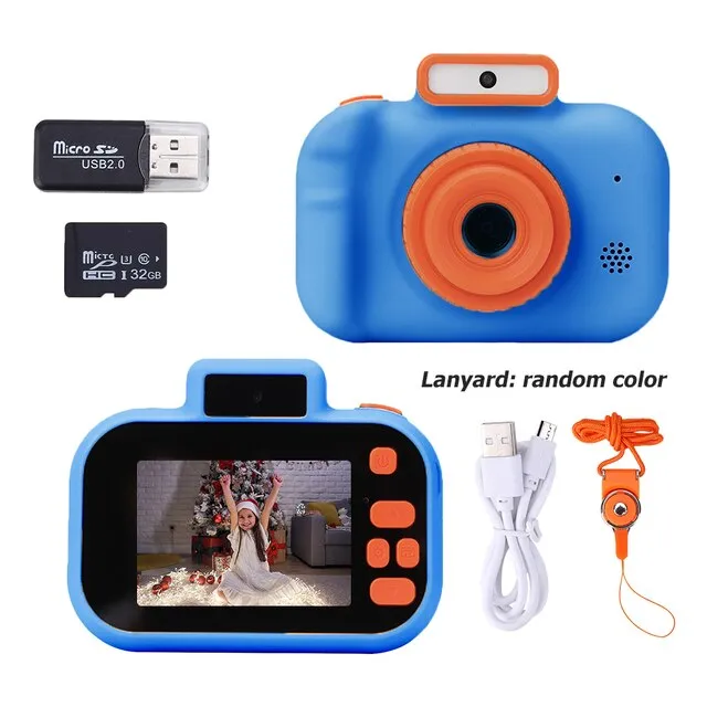 Children's Camera High-definition 4000W Front Rear Dual-camera 2 Inch 1080P HD IPS Screen Digital Kids Camera Photography Toys