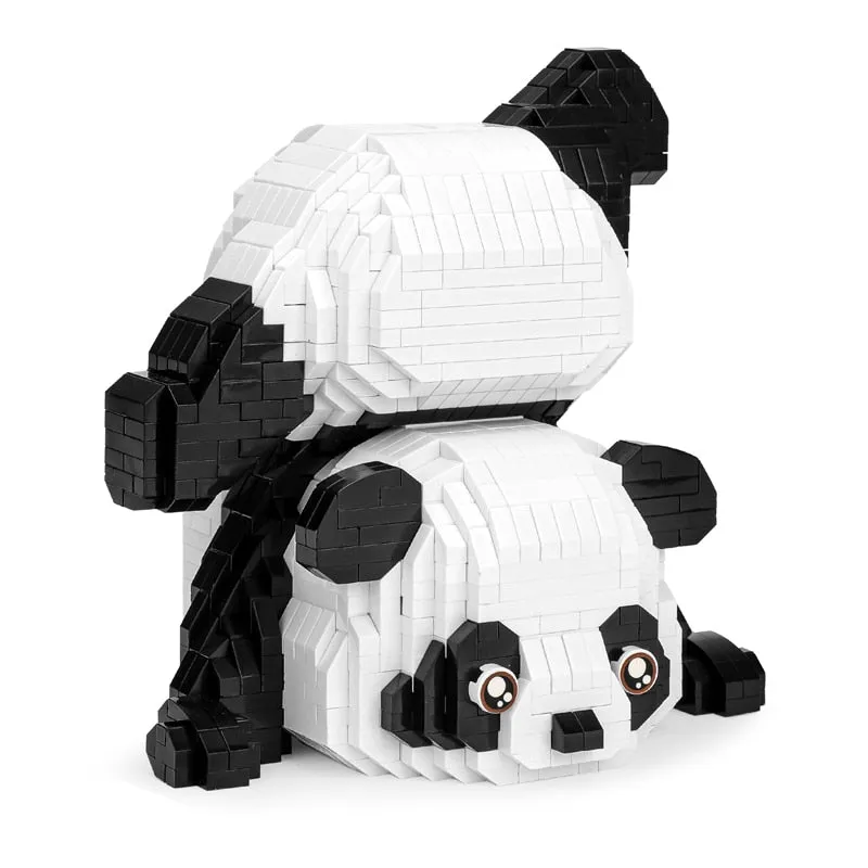 Creative MINI Chinese Style Animal Panda Building Block MOC Hobbyhorse Panda Home Decoration Bricks Boys Children Kids Gifts