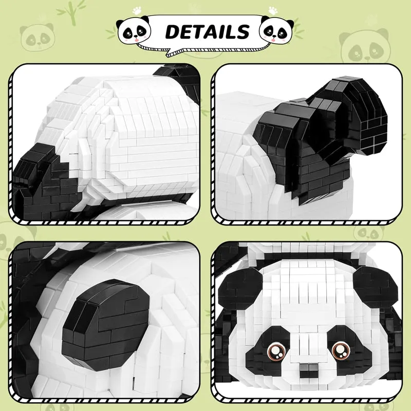 Creative MINI Chinese Style Animal Panda Building Block MOC Hobbyhorse Panda Home Decoration Bricks Boys Children Kids Gifts