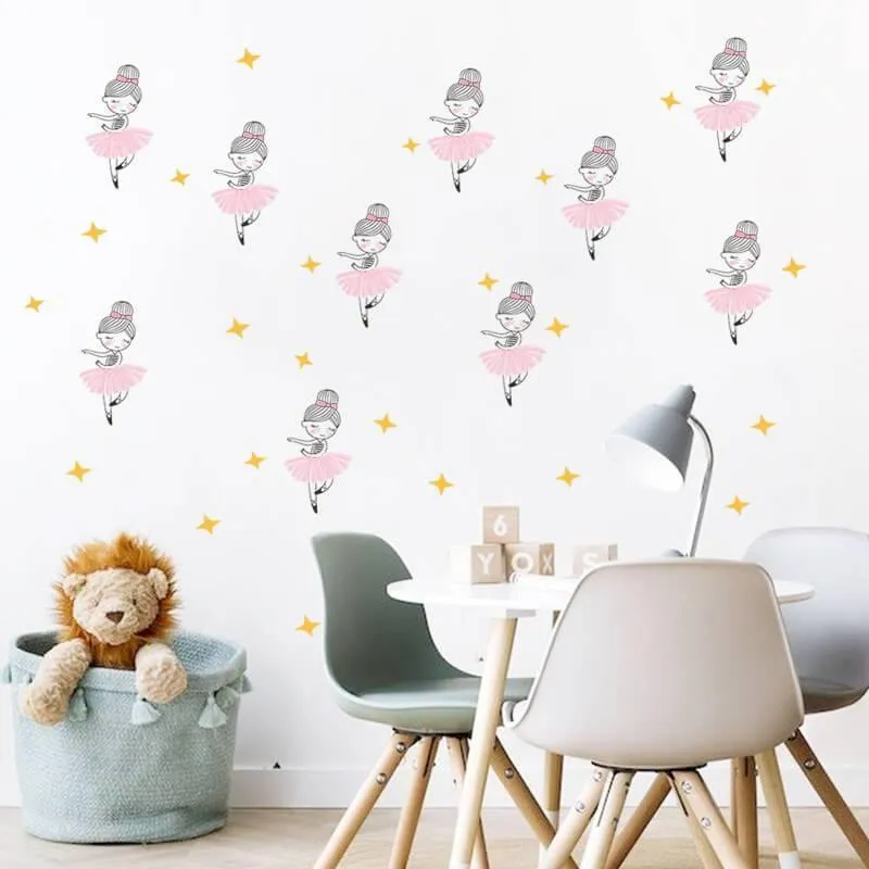 Dancing Girl Peel and Stick Wall Decals