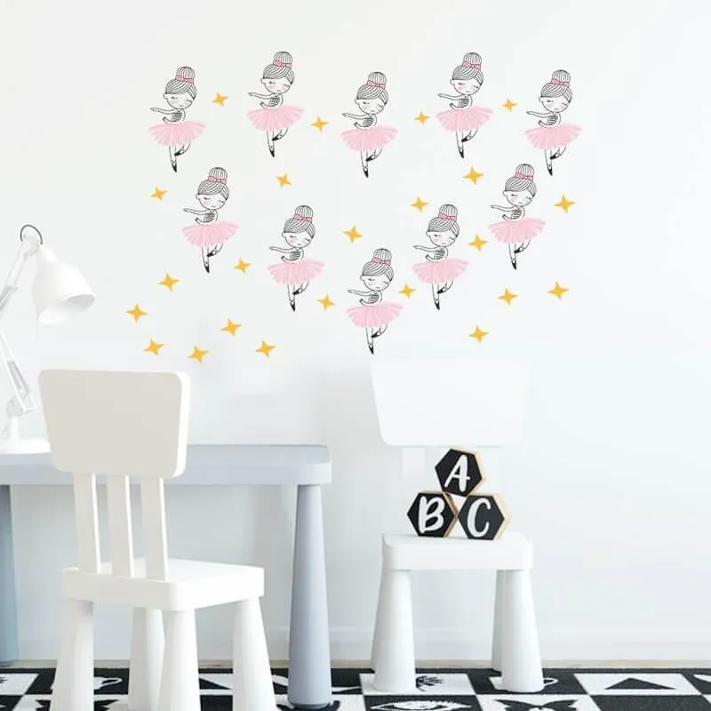 Dancing Girl Peel and Stick Wall Decals