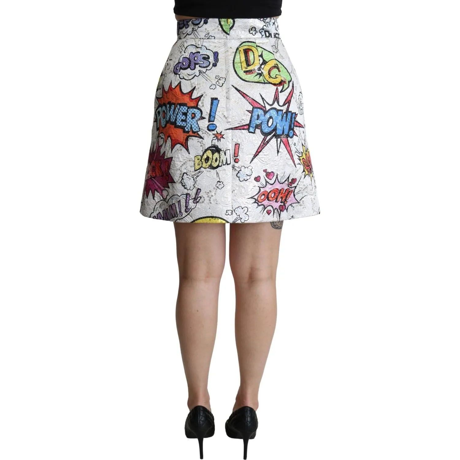 Dolce & Gabbana Chic Cartoon Brocade Mini Skirt