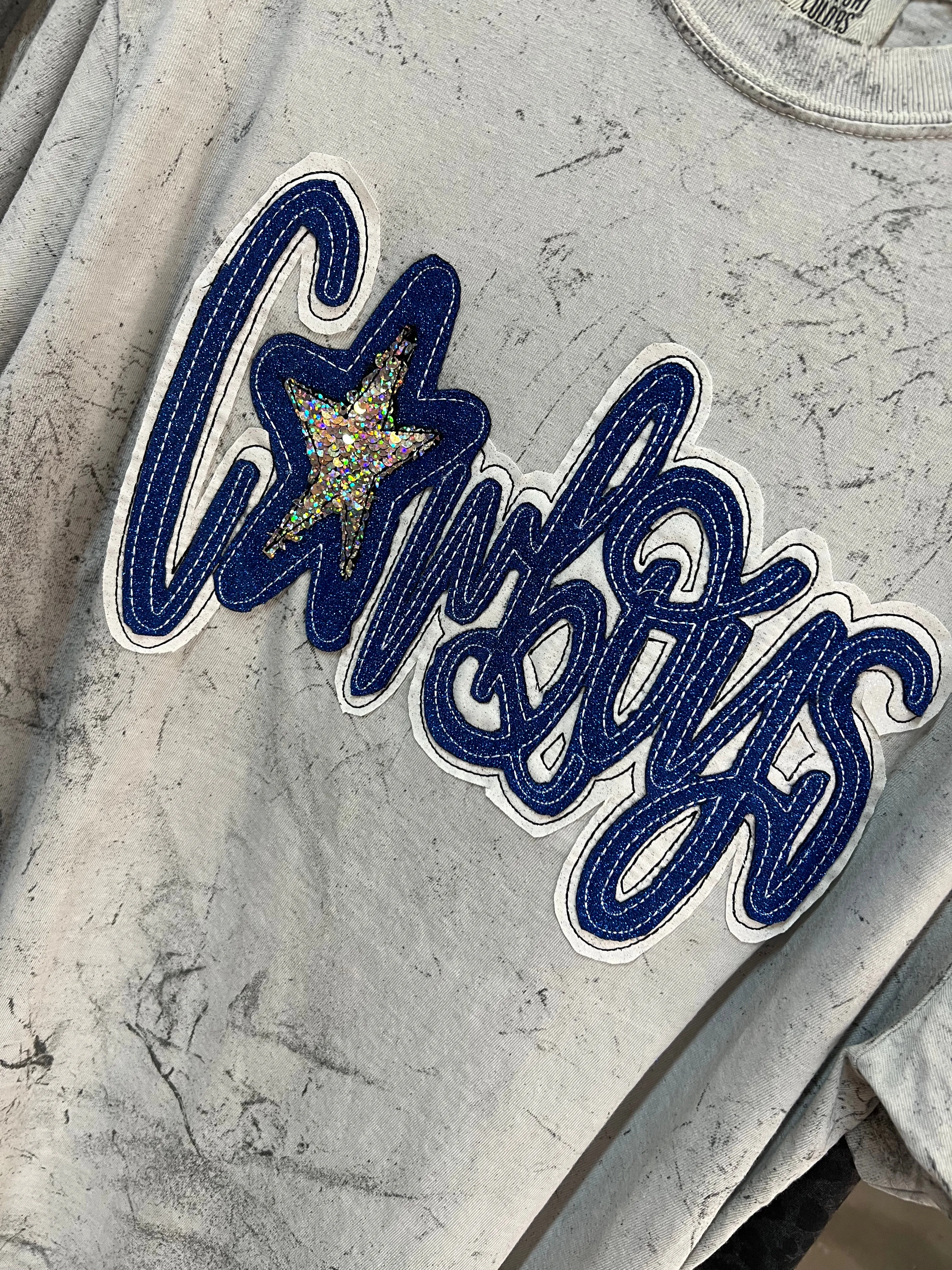 Double Stacked Cursive Team Name Tee