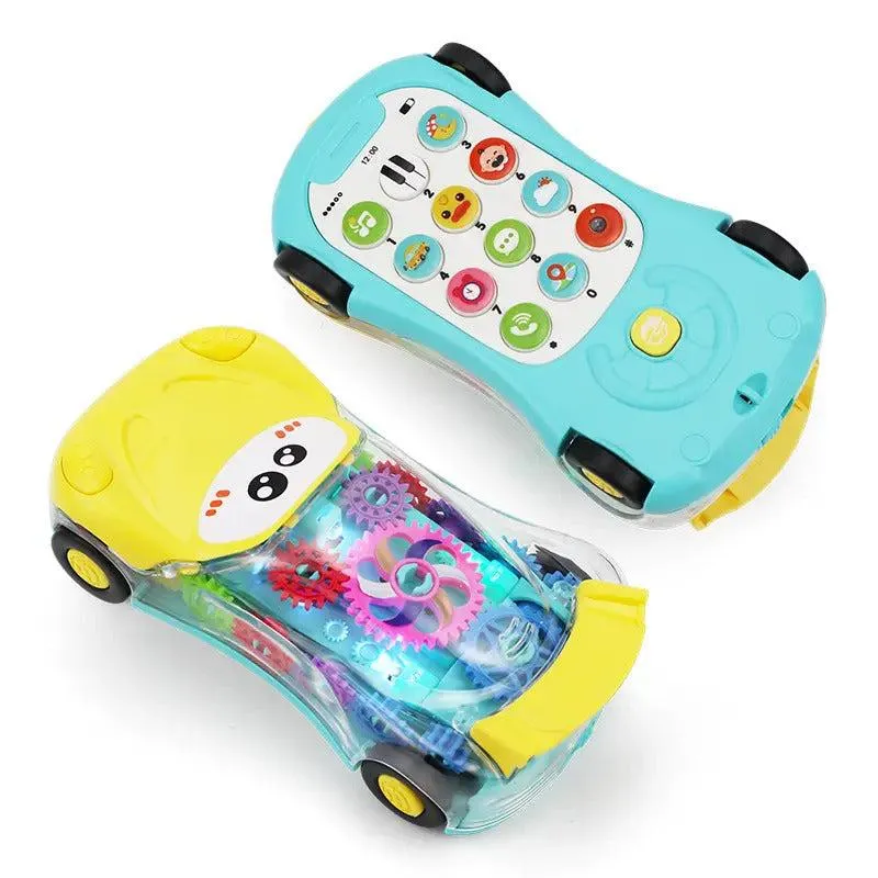 Early Educational Transparent Car Gear Phone For Kids