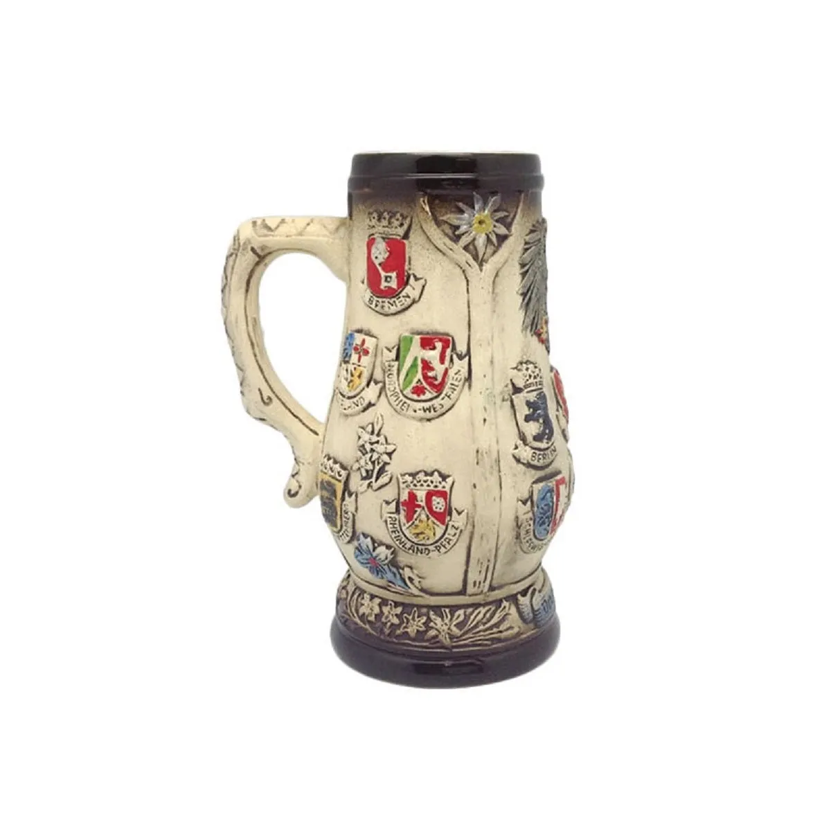 Engraved Beer Stein Edelweiss (no Lid)