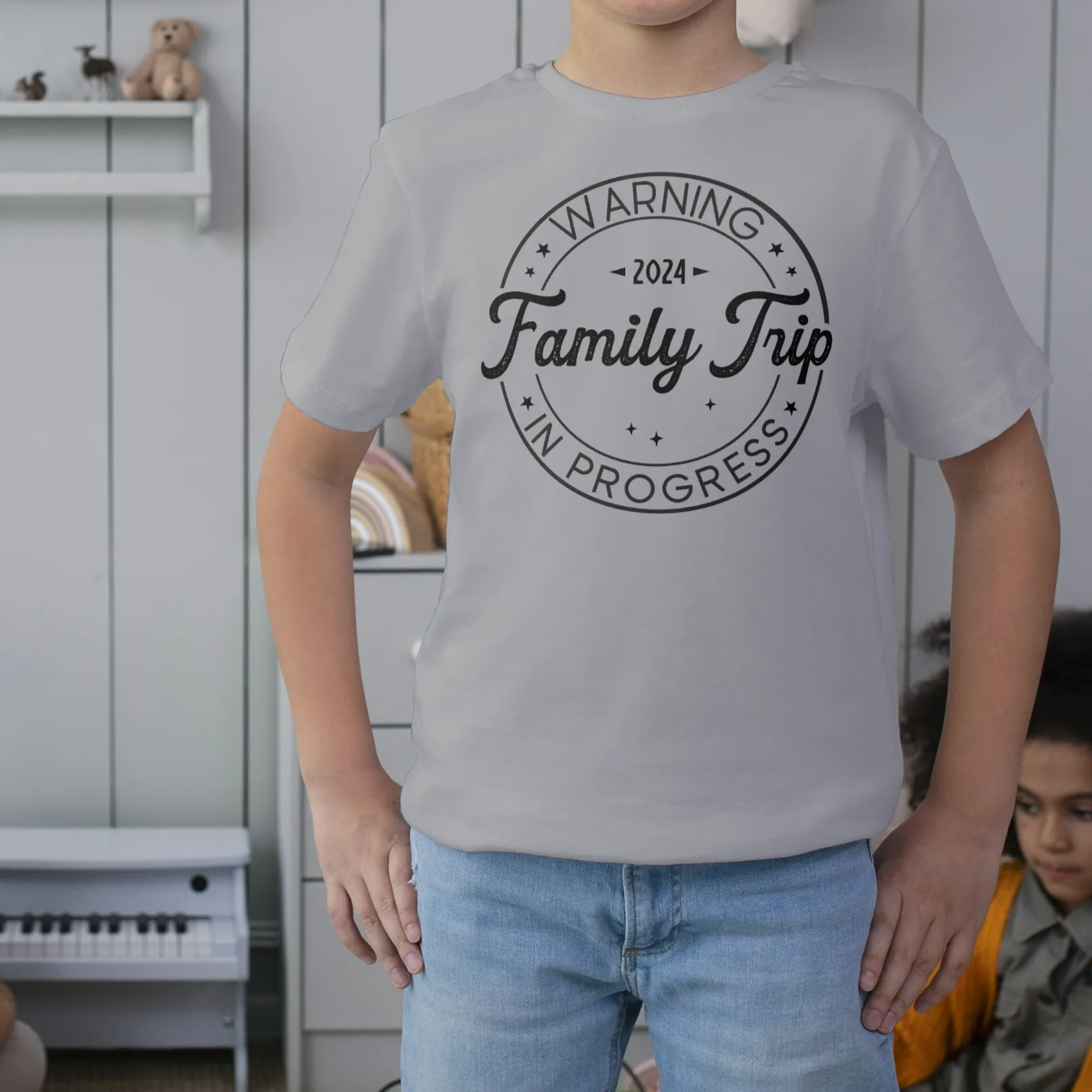 Family Trip 2024 Kids Cotton Tee