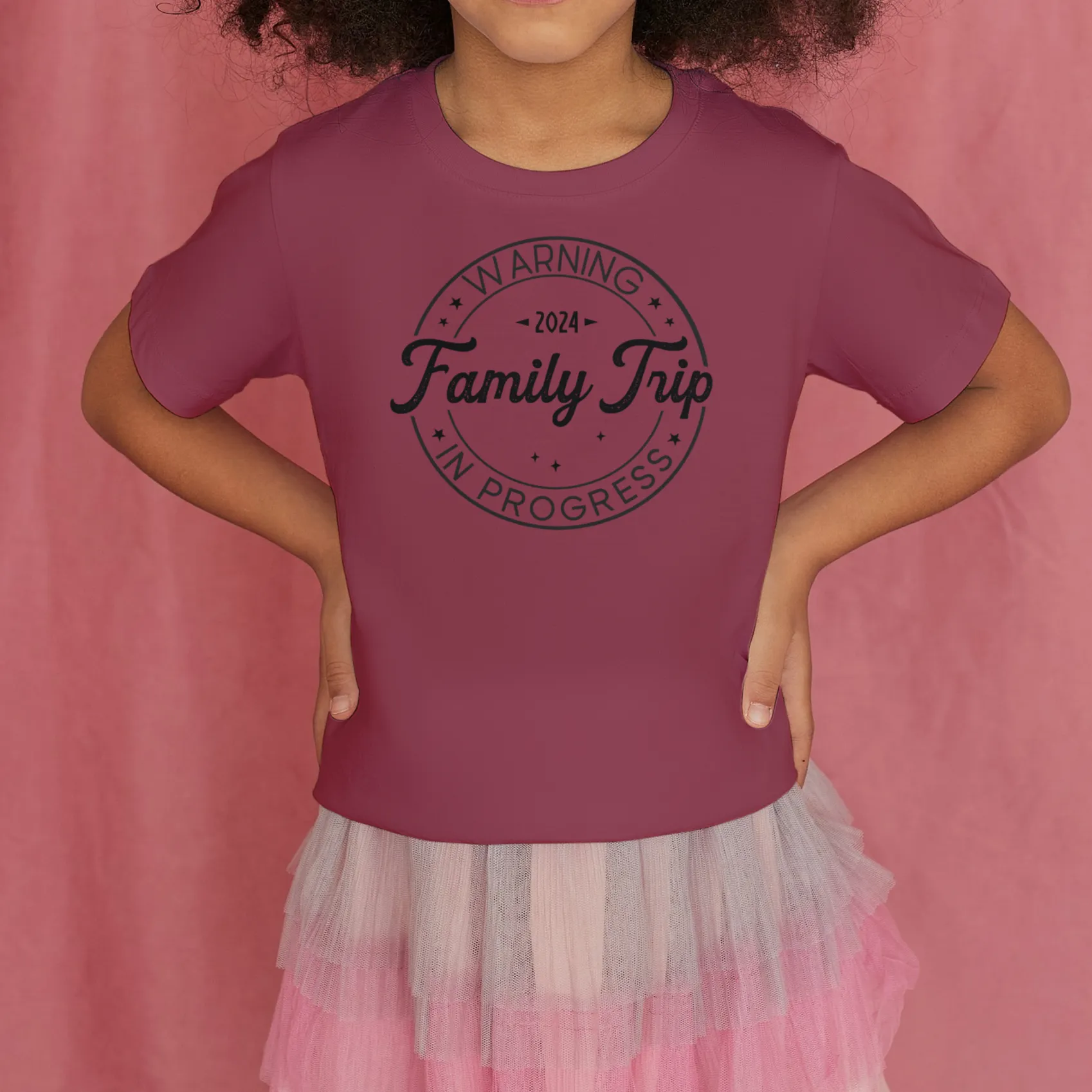 Family Trip 2024 Kids Cotton Tee