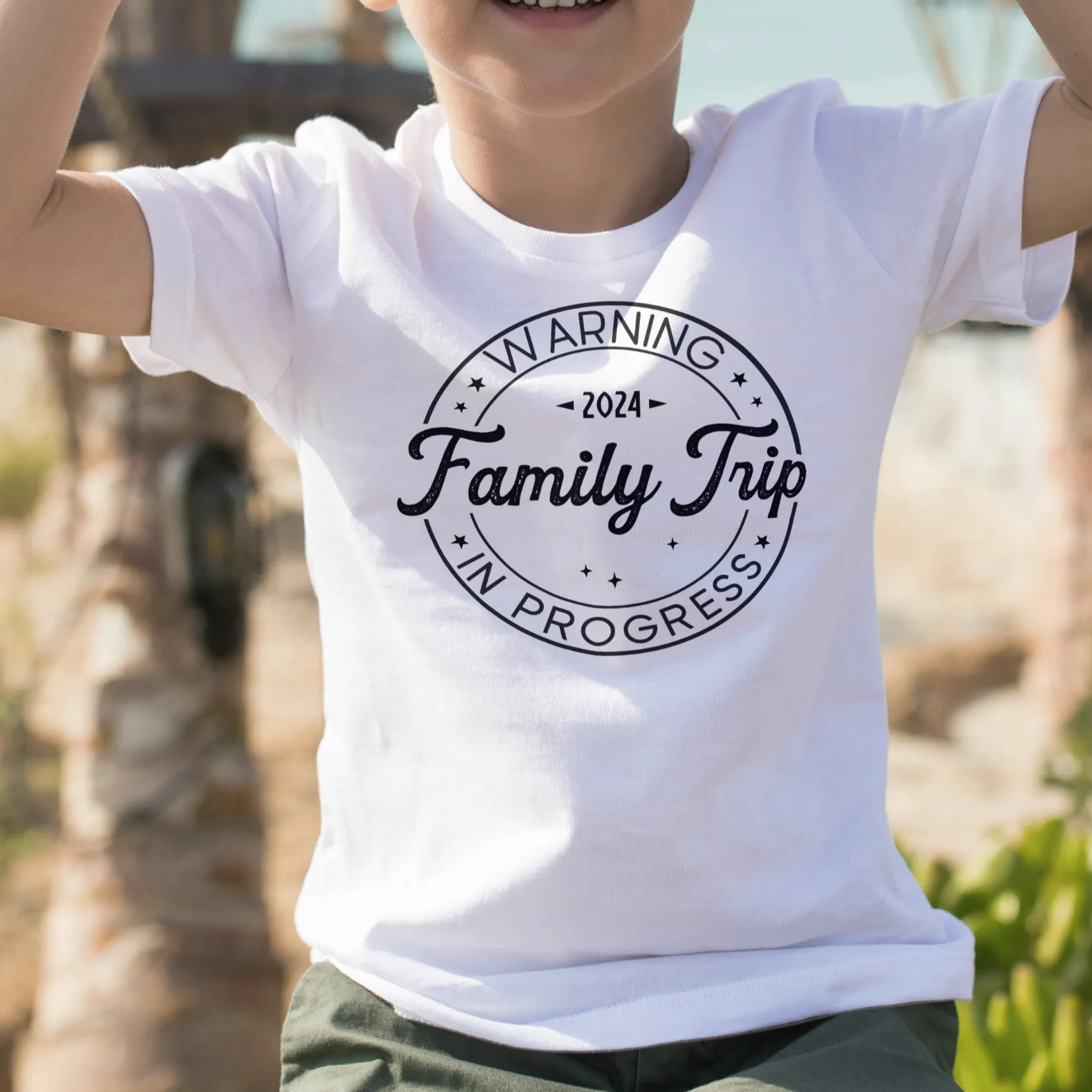 Family Trip 2024 Kids Cotton Tee