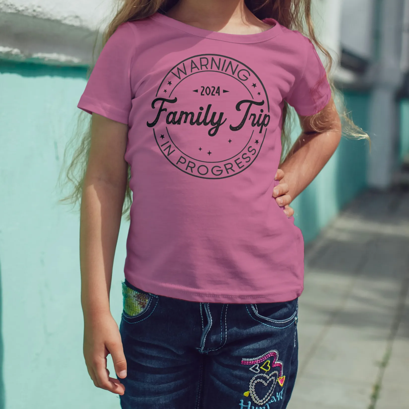 Family Trip 2024 Kids Cotton Tee