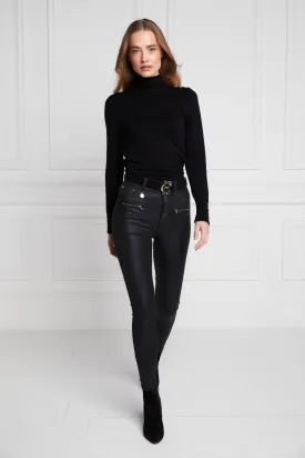 Holland Cooper Coated Jodhpur Ladies Jean in Black