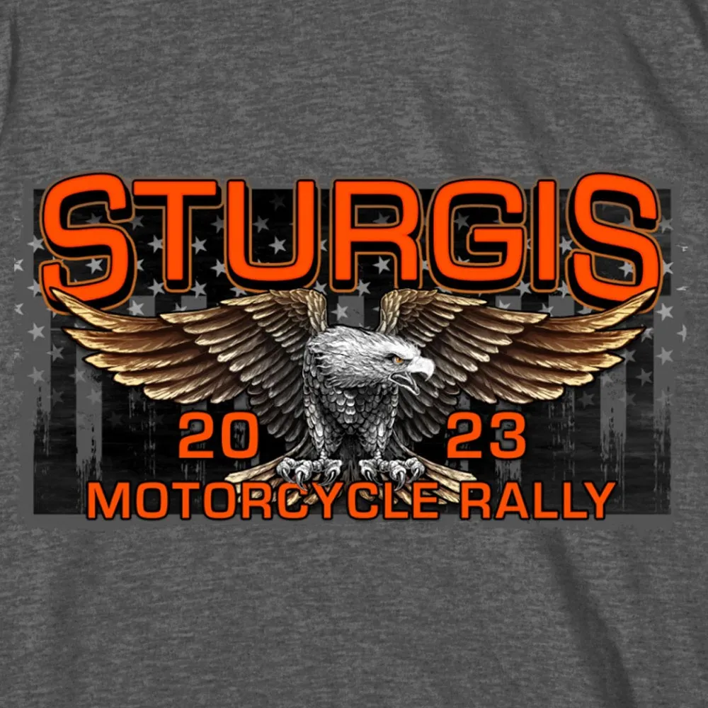 Hot Leathers SPB1085 Men’s Heather Gray Sturgis 2023 Main Street T-Shirt