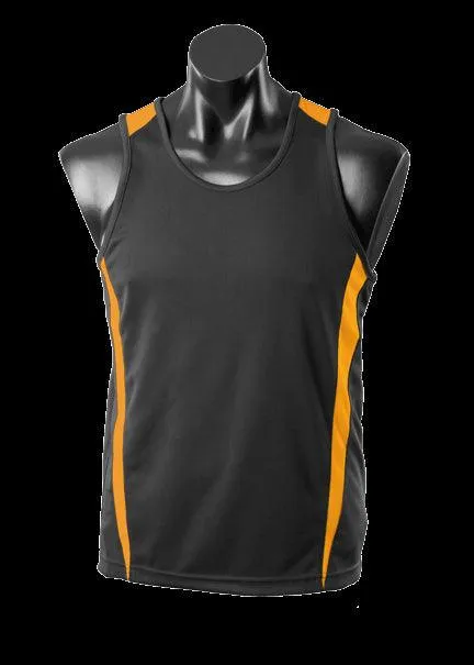 Kids Eureka Singlet Black/Gold