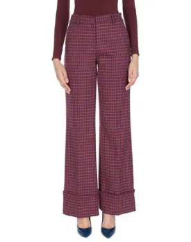 L' Autre Chose Women Casual trouser Maroon 10 UK