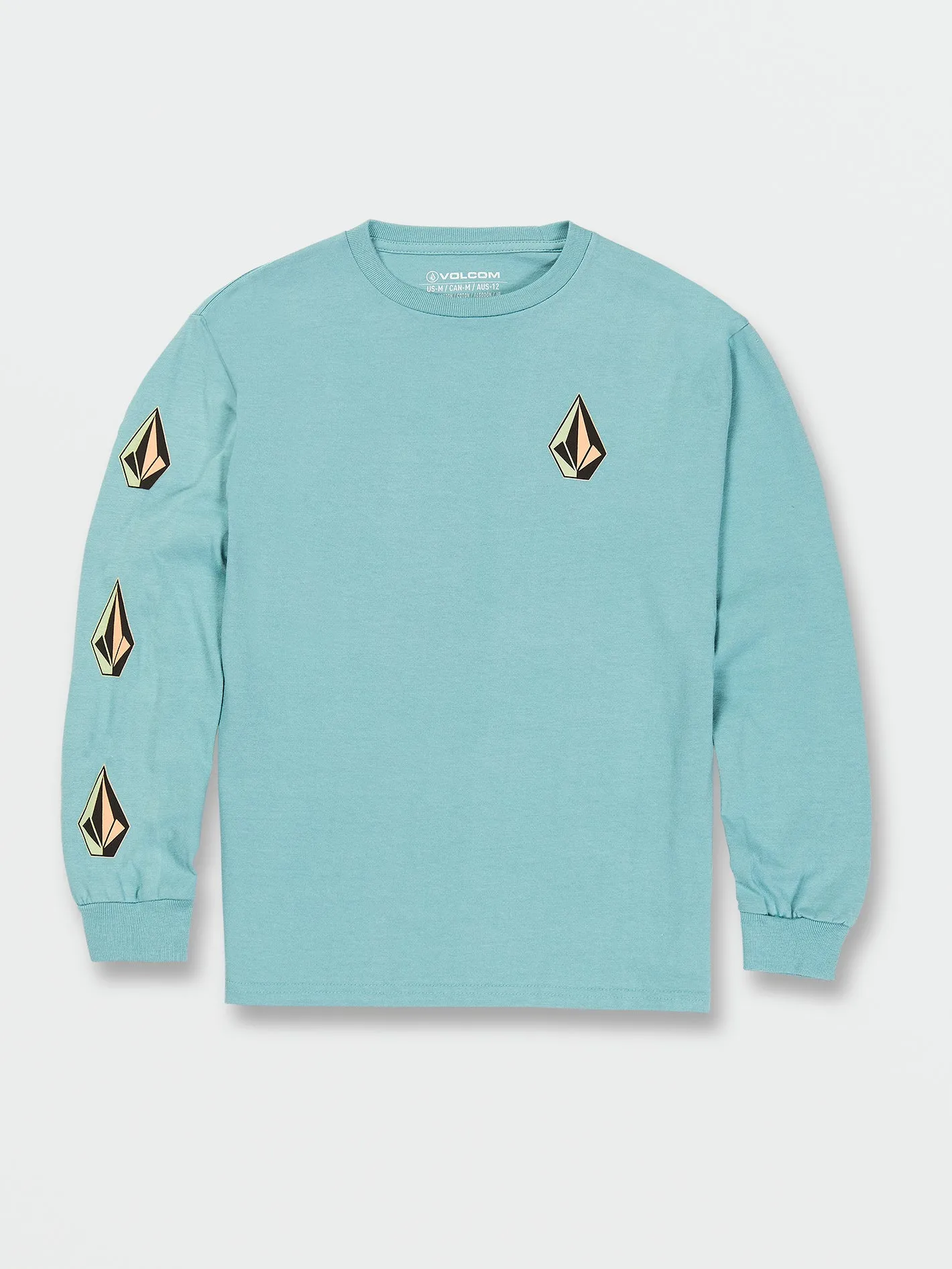 Little Boys Iconic Stone Long Sleeve Tee - Cali Blue Heather