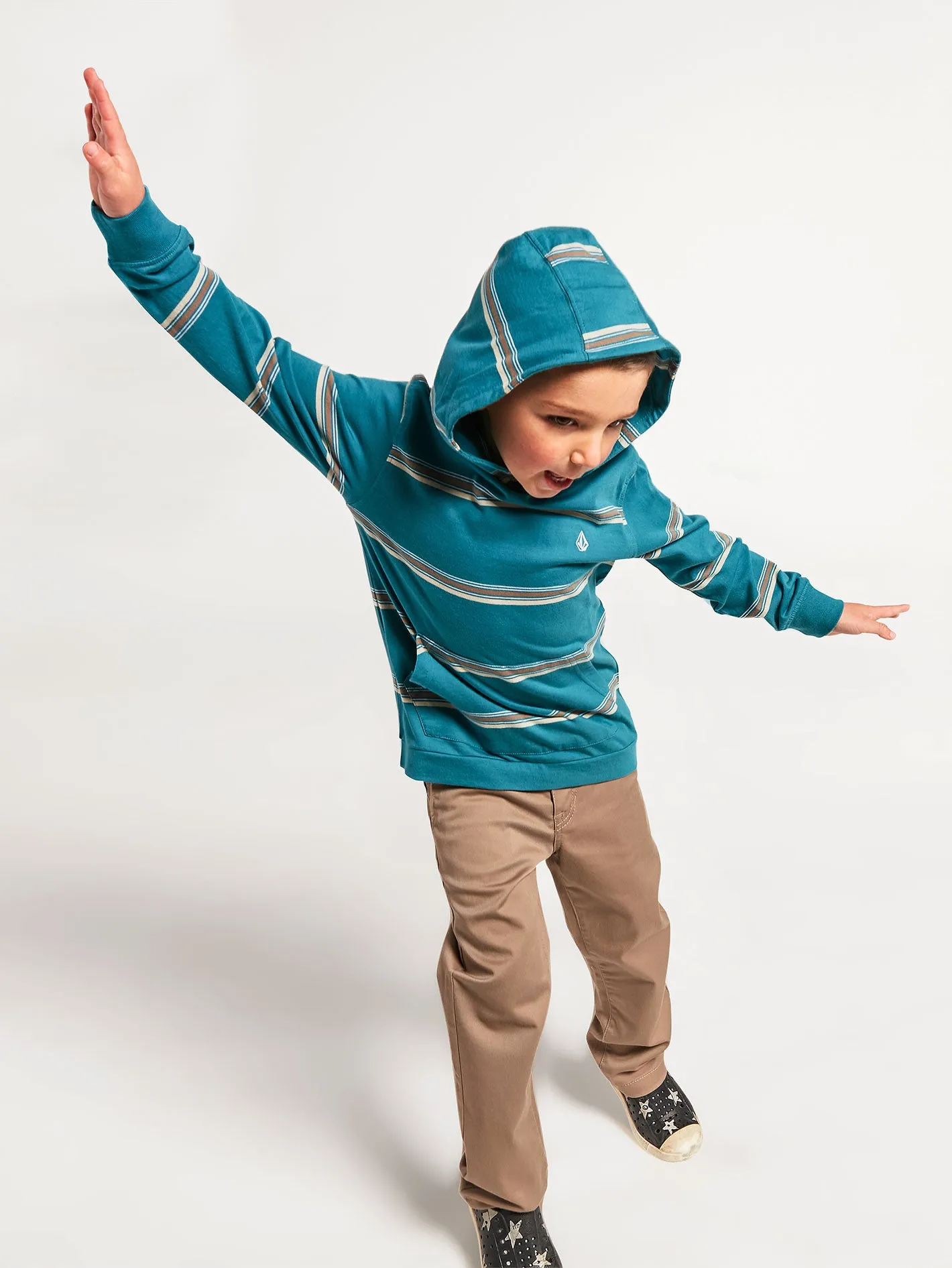 Little Boys Masone Hooded Long Sleeve Shirt - Storm Blue