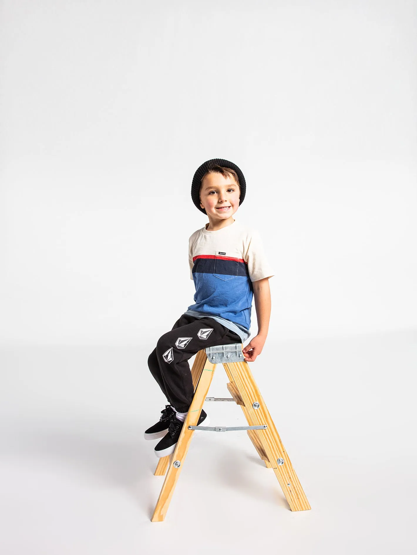 Little Boys Stone Blocker Stripe Short Sleeve Tee - Riverside