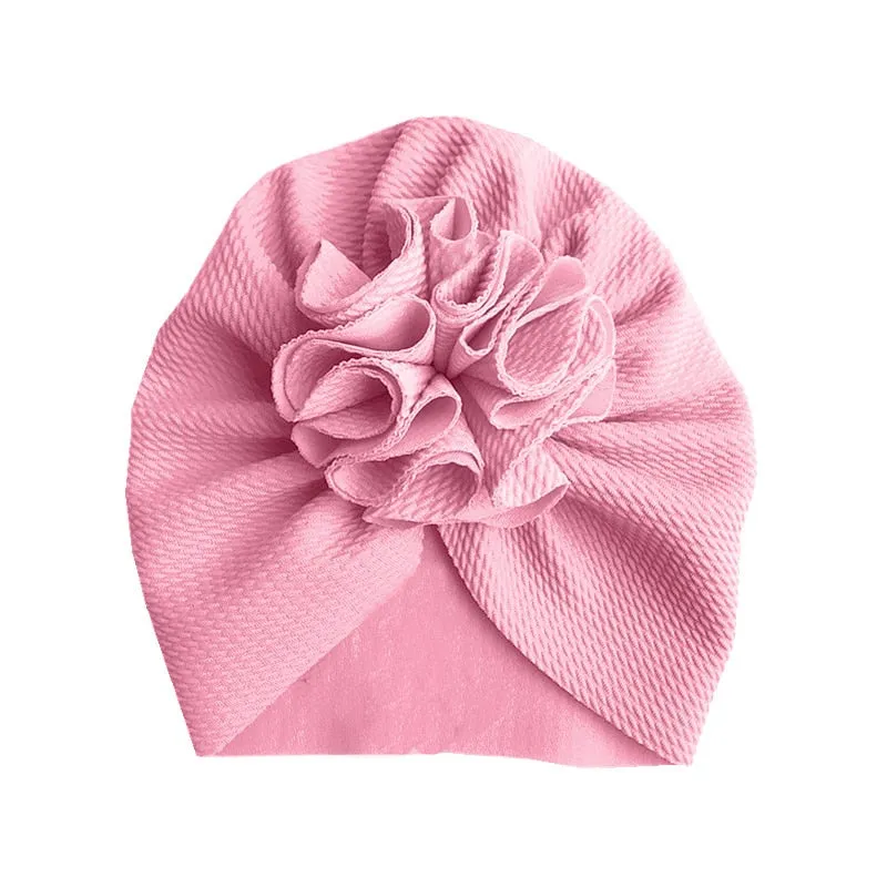 Lovely Flower Baby Hat Soft Baby Girl Hat Turban Spring Infant Toddler Newborn Baby Cap Bonnet Headwraps Kids Hat Beanies