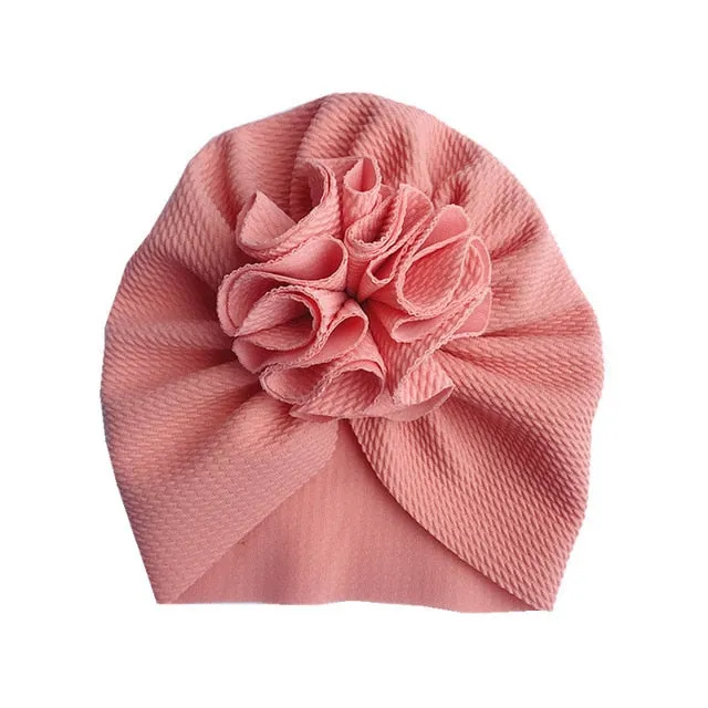 Lovely Flower Baby Hat Soft Baby Girl Hat Turban Spring Infant Toddler Newborn Baby Cap Bonnet Headwraps Kids Hat Beanies