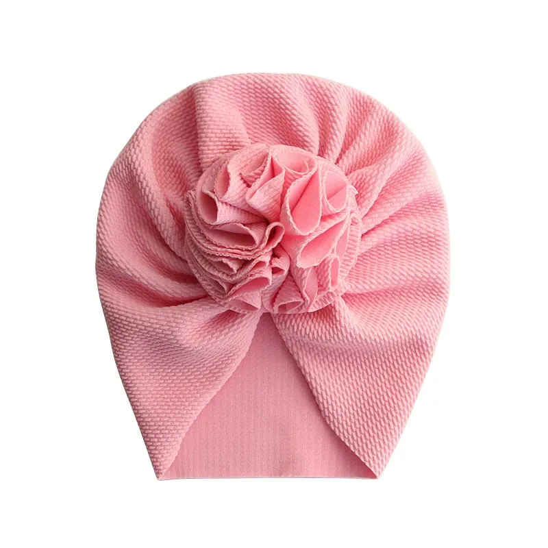 Lovely Flower Baby Hat Soft Baby Girl Hat Turban Spring Infant Toddler Newborn Baby Cap Bonnet Headwraps Kids Hat Beanies