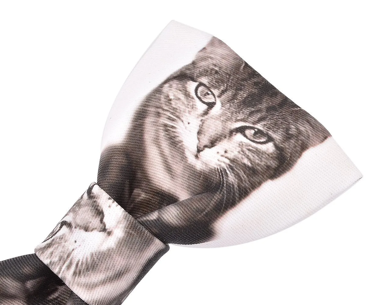 Men Cat Pattern Pre-tied Wedding Cotton Bow Tie