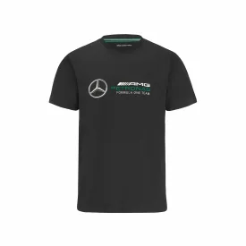 Mercedes Benz AMG Petronas F1 Kids Large Logo T-Shirt -Youth Black