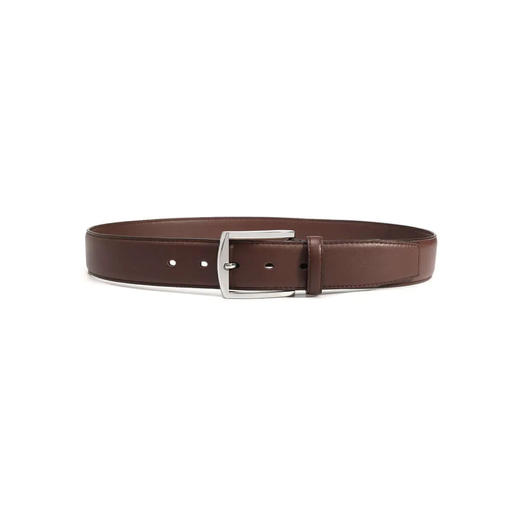 Metallic Silver Square 2 Vegan Belt (Black 28,40,44, Brown 40-44)