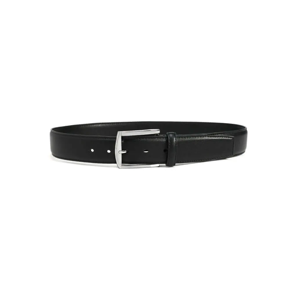 Metallic Silver Square 2 Vegan Belt (Black 28,40,44, Brown 40-44)