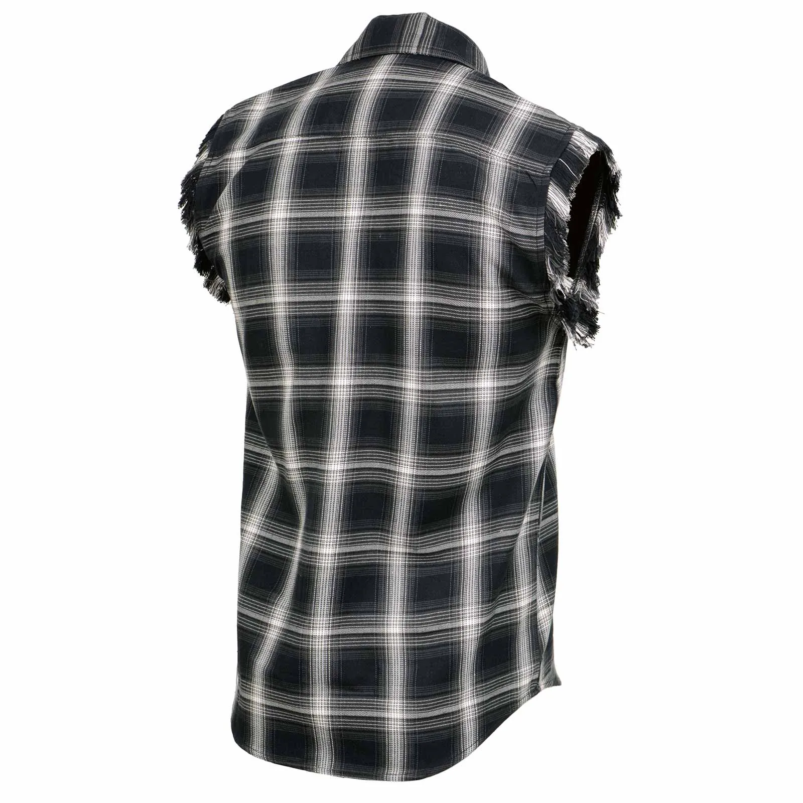 Milwaukee Leather MNG11694 Men’s Classic Black and White Button-Down