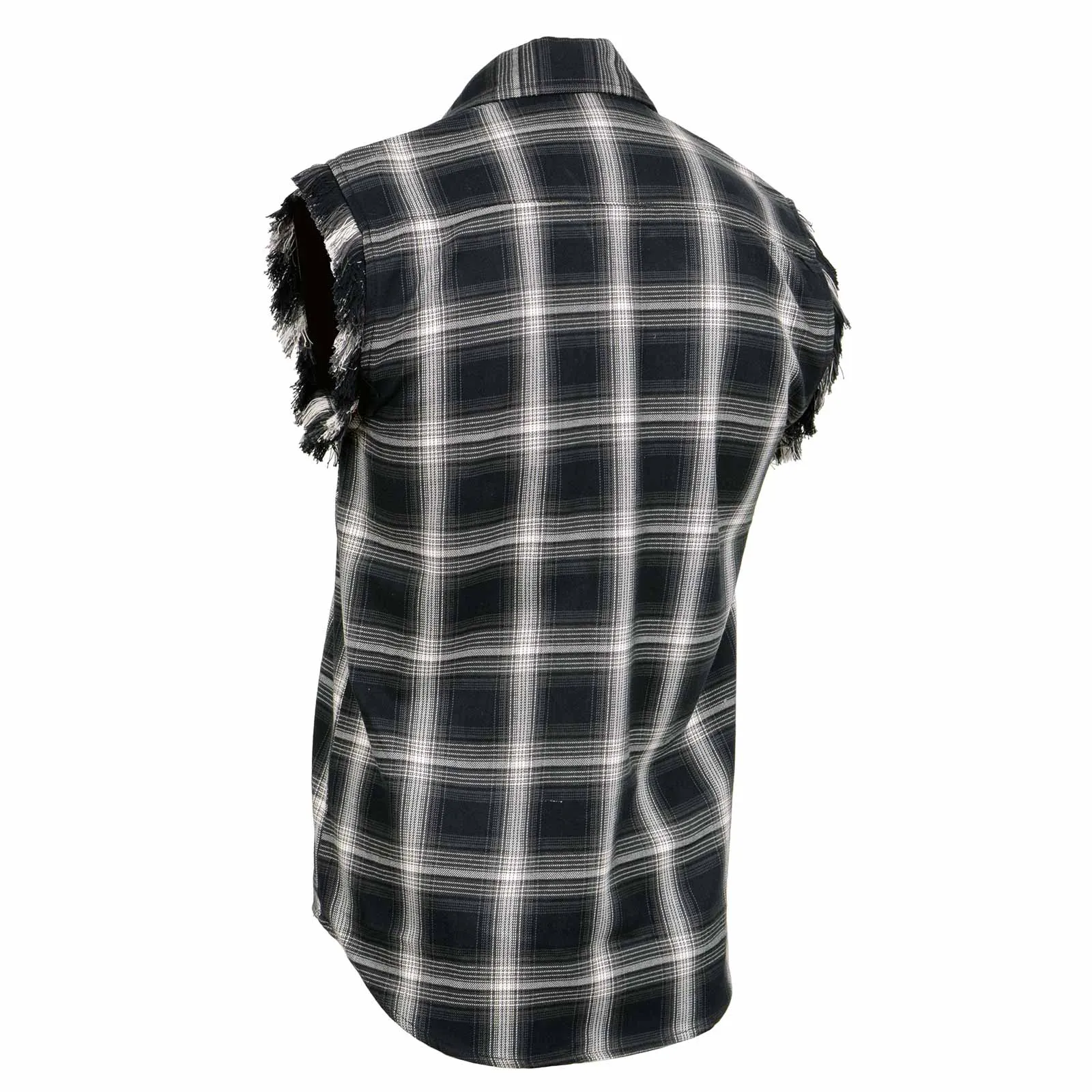 Milwaukee Leather MNG11694 Men’s Classic Black and White Button-Down