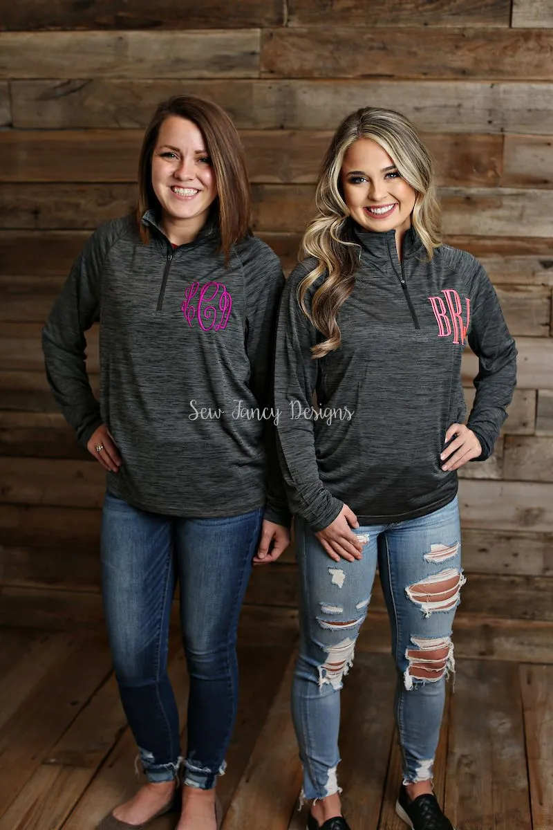 Monogrammed Performance Quarterzip Pullover