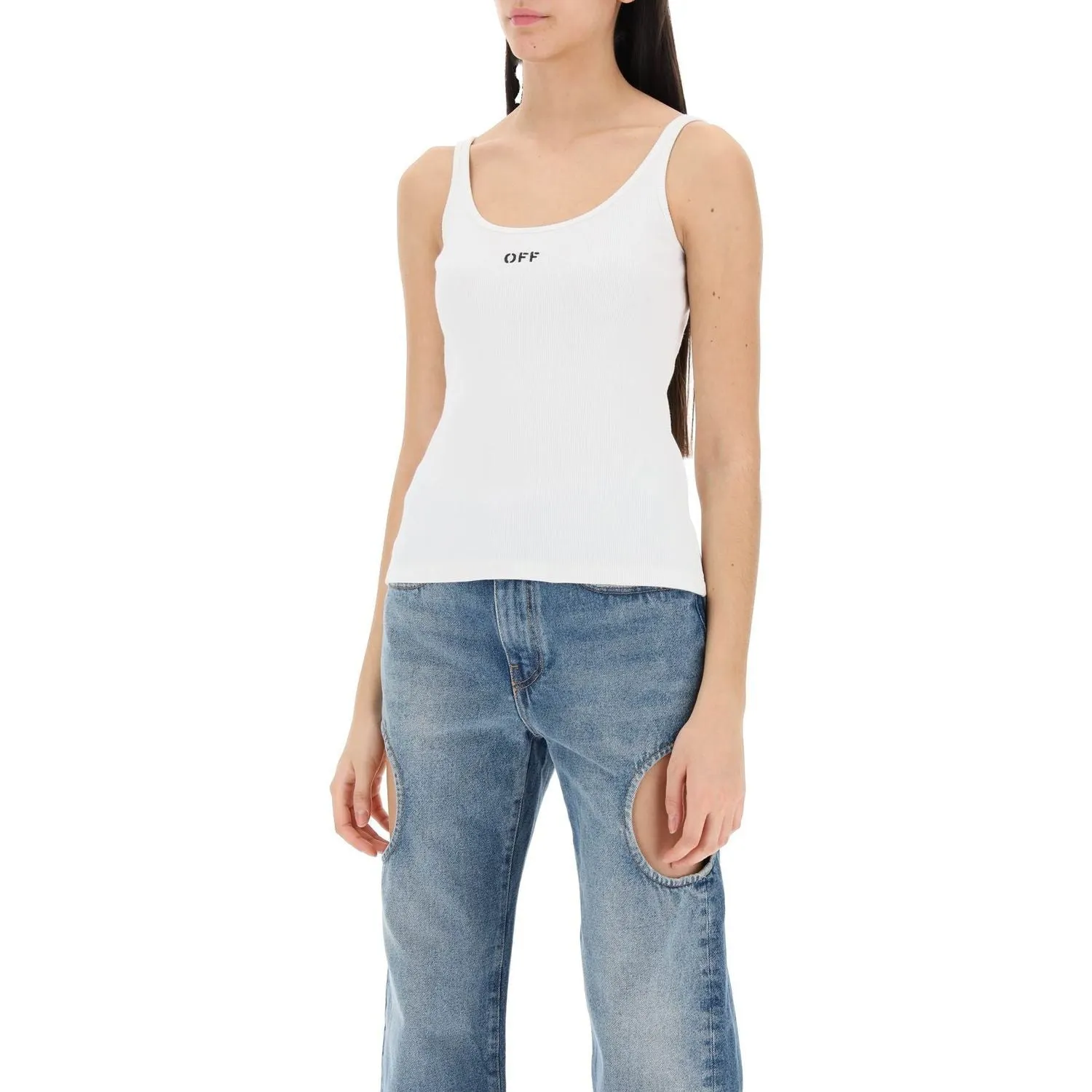 Off-White tank top with off embroidery