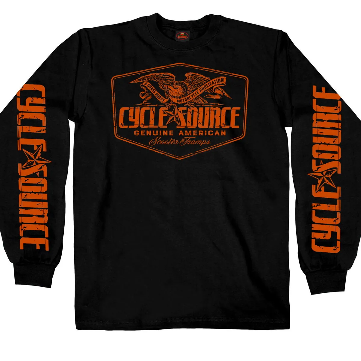 Official Cycle Source Magazine CSM2010 Men’s Eagle Black Long Sleeve Black Shirt