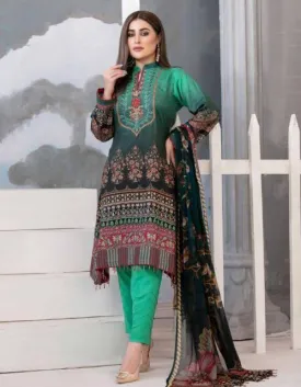 Pakistani Jam Satin Cotton Printed Unstitched Salwar Kameez Suit