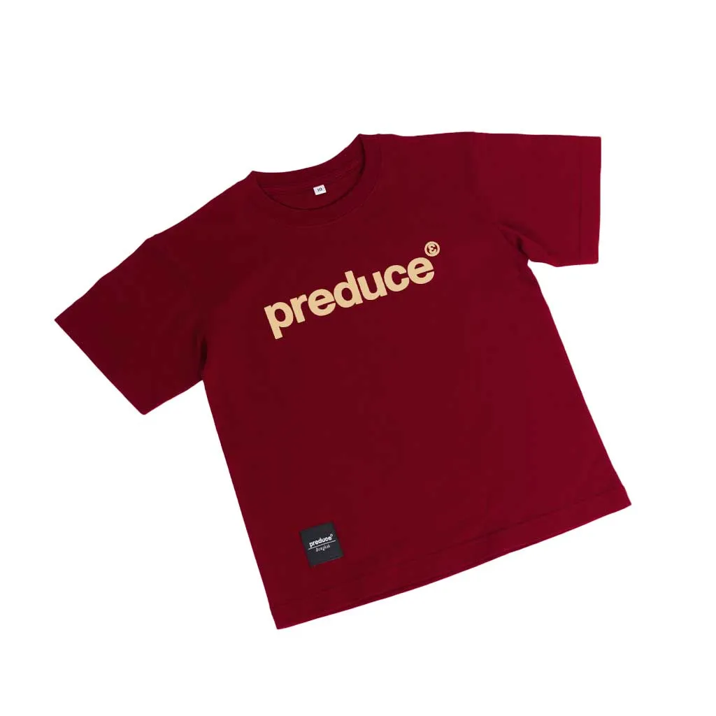 Preduce Kids Logo T-Shirt Deep Red/Sand