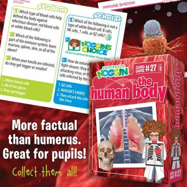 Professor Noggin The Human Body Card Game