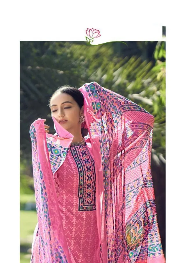 Pure lawn Unstitched Suits with dupatta for women