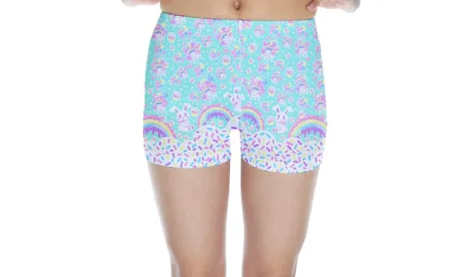 Rainbow Sweets Mint Women's Fitted Shorts