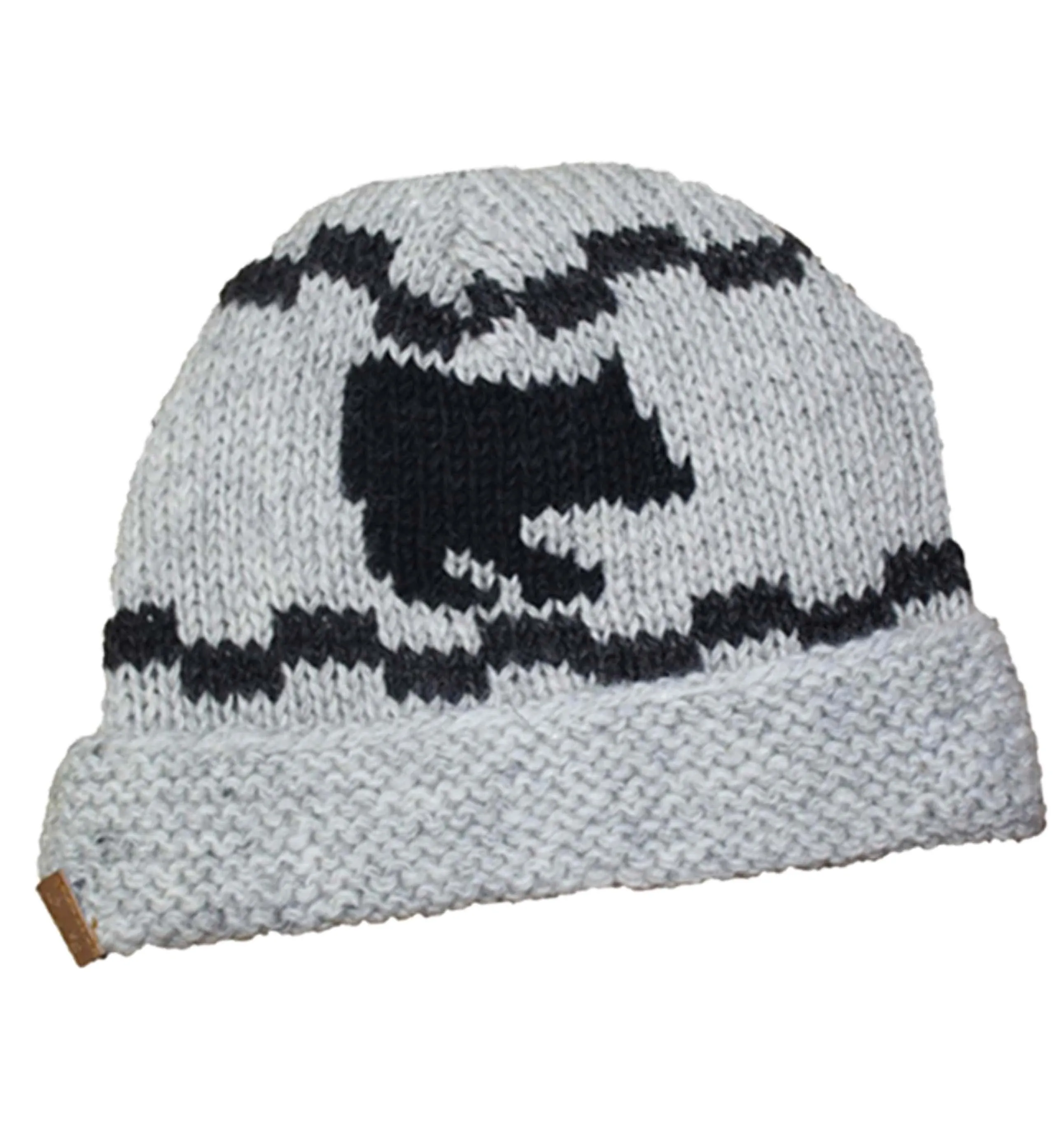 Roll Up Tuque / Hat for Men and Women. 100% Wool with Fleece Lining. Handmade in Nepal.