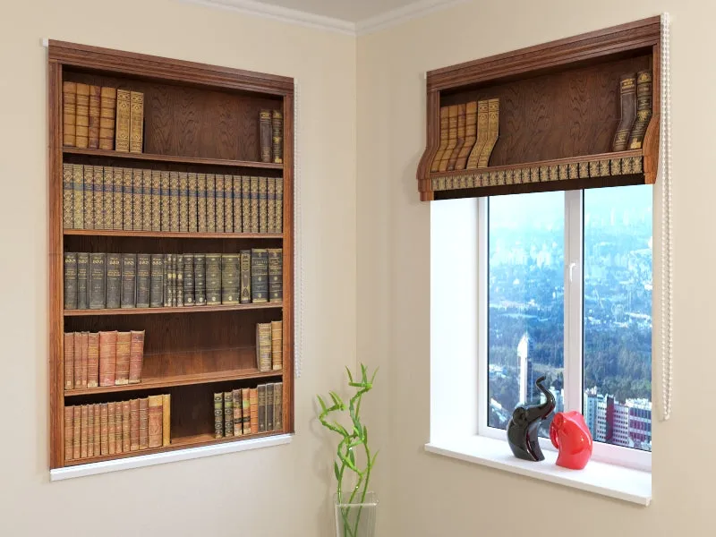 Roman Blind Bookcase