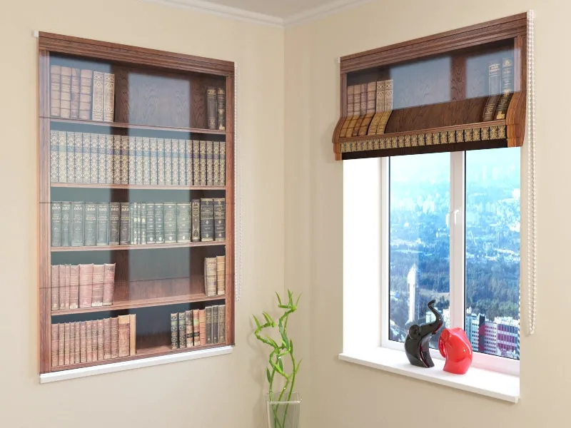 Roman Blind Bookcase