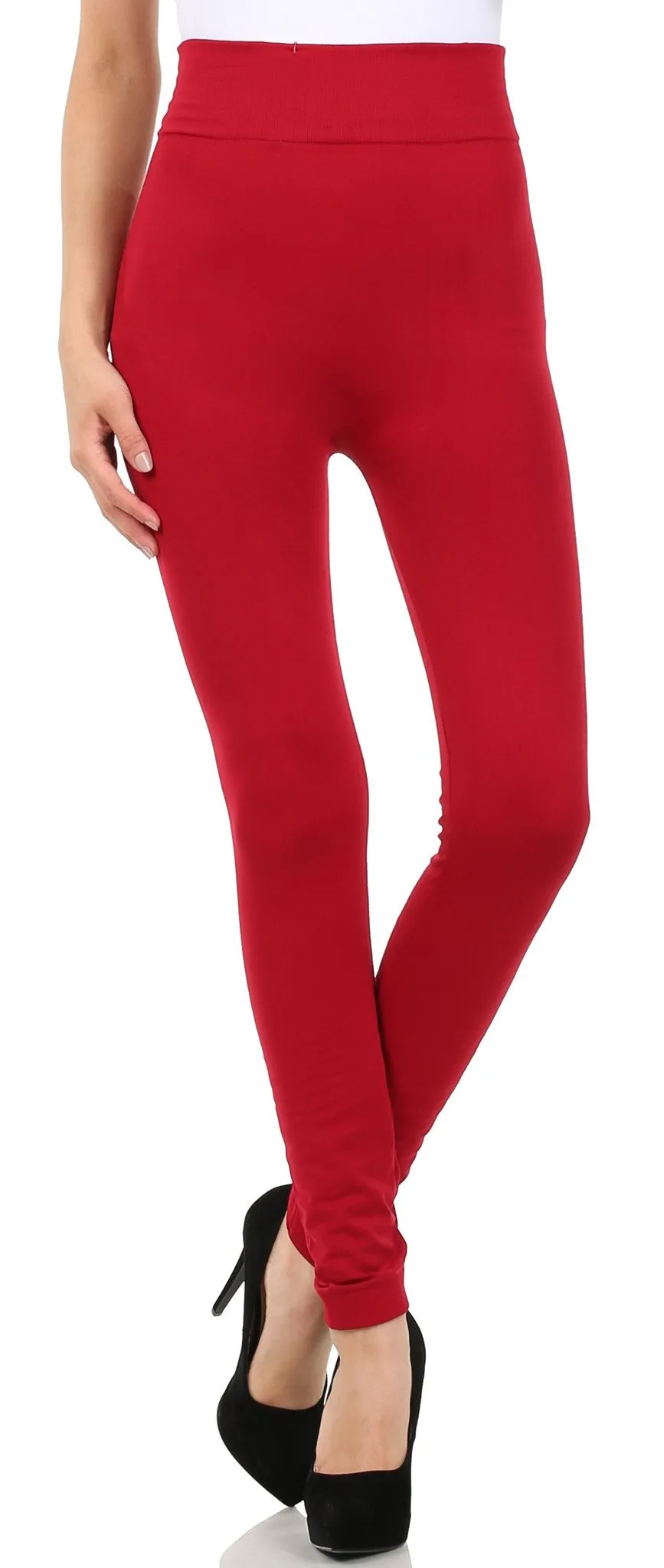 Sakkas Warm Soft Faux Fur Lined High Waist Leggings